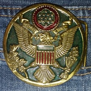US Army brass belt buckle